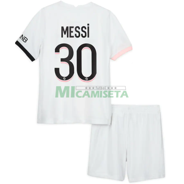 Camiseta MESSI 30 PSG Segunda Equipación 2021/2022 Niño Kit