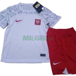 Camiseta Polonia Primera Equipación 2022 Niño Kit Mundial