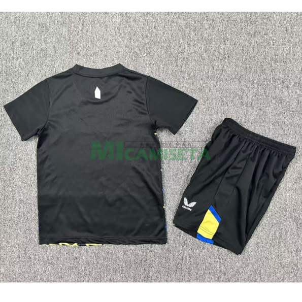 Camiseta Everton FC Tercera Equipación 2025/2026 Negro Niño Kit