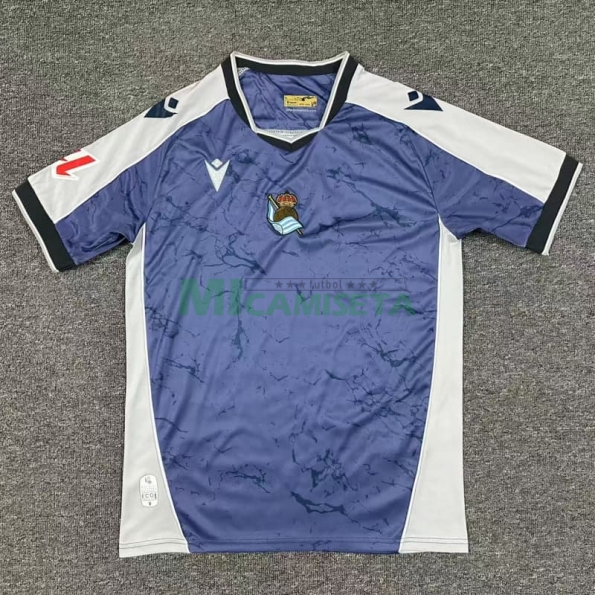Camiseta Real Sociedad Segunda Equipación 2025/2026 Azul Marino/Gris con Parche La Liga