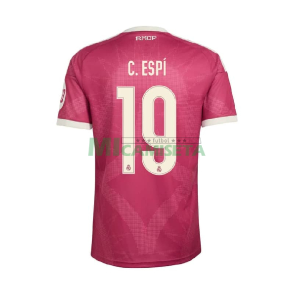 Camiseta C. ESPÍ 19 Real Madrid Tercera Equipación 2026/2027 Rosa con Parche HP