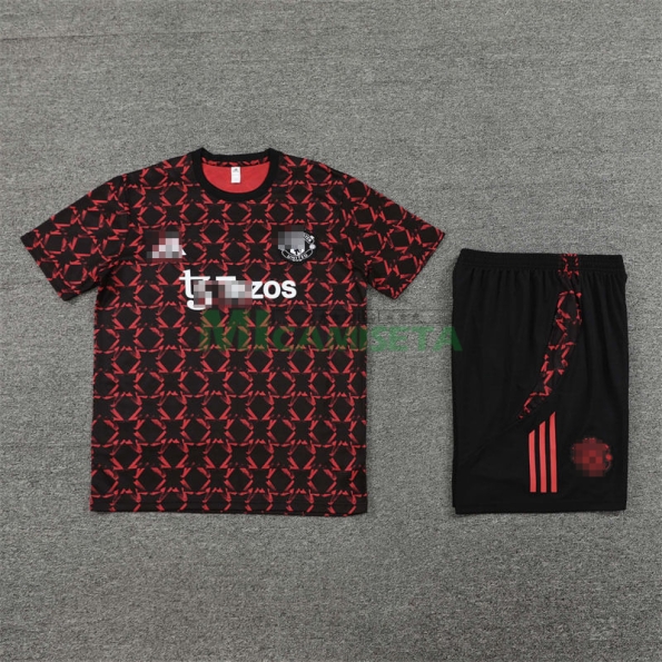 Camiseta de Entrenamiento Manchester United 2024/2025 Kit Negro/Rojo