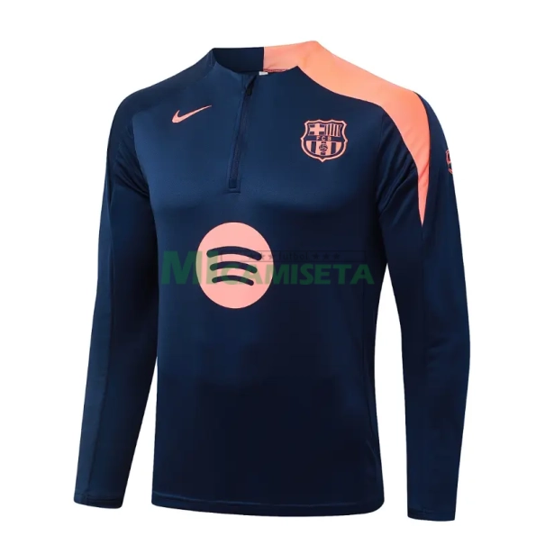 Sudadera De Entrenamiento Barcelona 2025/2026 Azul Marino/Naranja