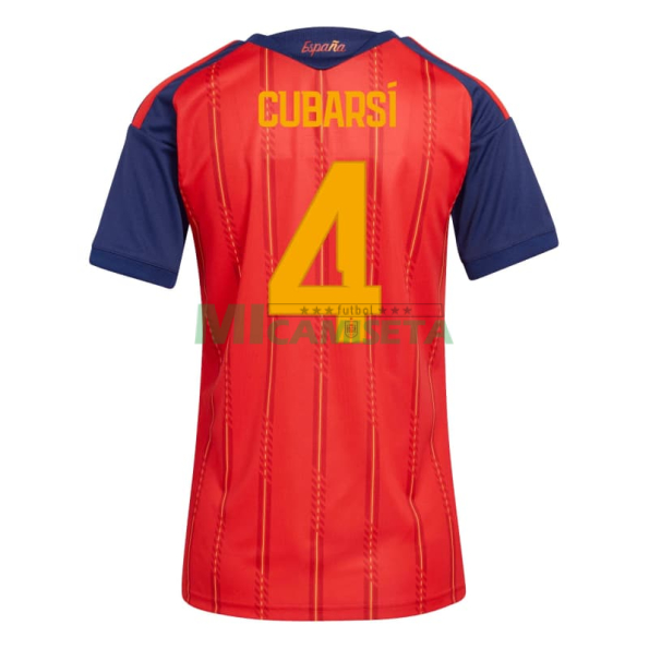 Camiseta Cubarsí 4 España Primera Equipación 2026 Rojo/Azul Mujer