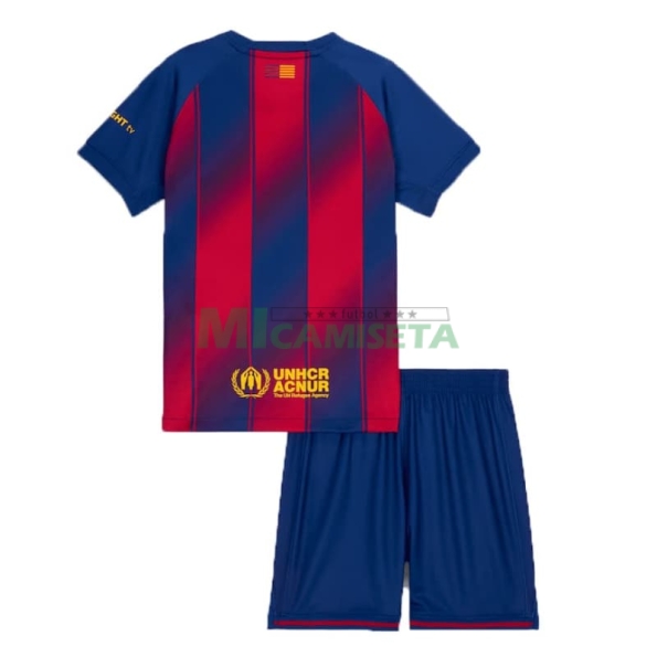Camiseta Barcelona Primera Equipación 2025/2026 Azul/Rojo Niño Kit