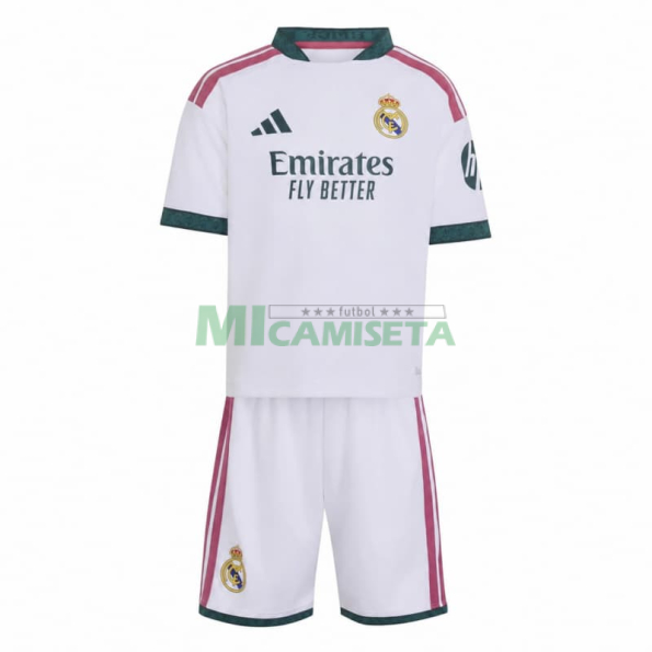 Camiseta MBAPPÉ 10 Real Madrid Primera Equipación 2026/2027 Blanco Niño Kit con Parche HP