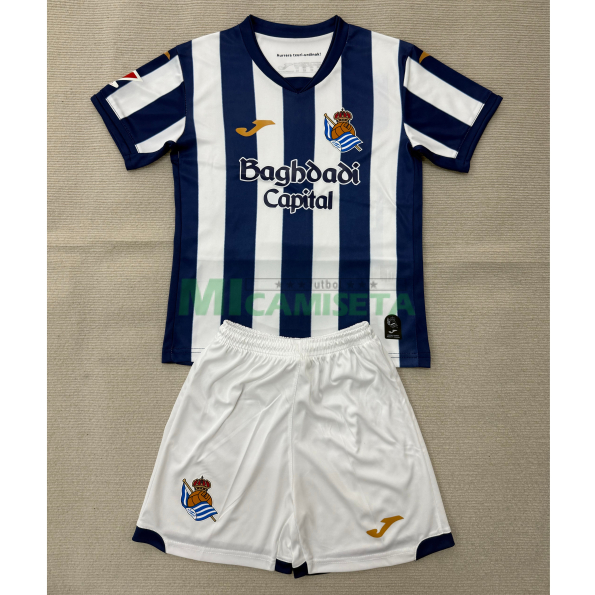Camiseta Real Sociedad Primera Equipación 2026/2027 Azul/Blanco con Parche La Liga