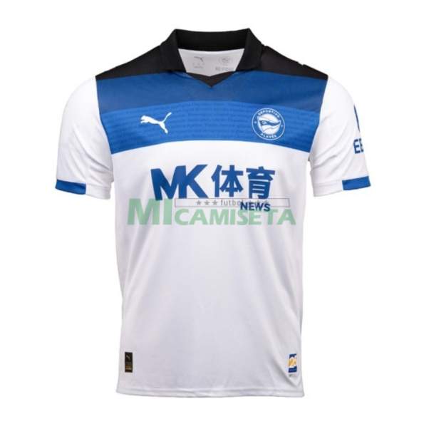 Camiseta Alavés Segunda Equipación 2025/2026 Blanco/Azul con Parche La Liga