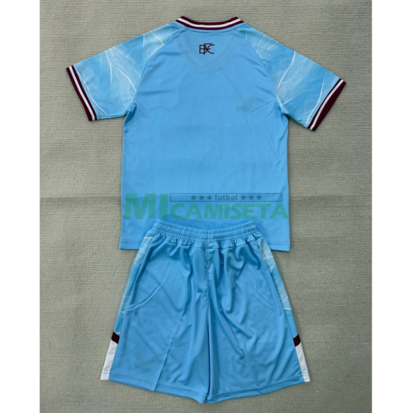 Camiseta Burnley FC Segunda Equipación 2025/2026 Azul Claro Niño Kit