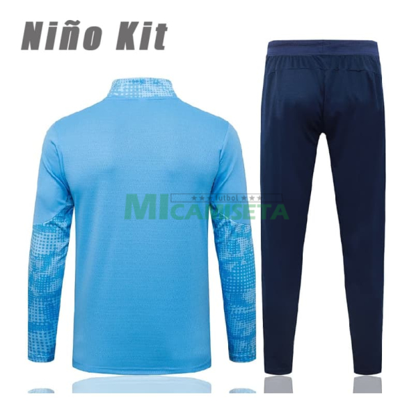 Sudadera De Entrenamiento Manchester City 2025/2026 Niño Kit Azul Claro con Estampado