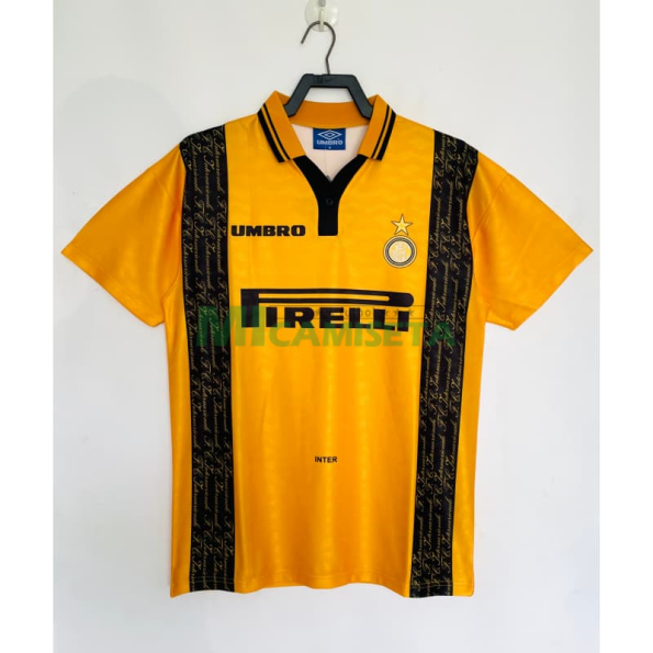 Camiseta Inter de Milan Tercera Equipación Retro 1996/1997 Amarillo