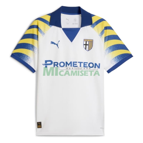 Camiseta Parma Calcio Tercera Equipación 2025/2026 Blanco/Azul/Amarillo