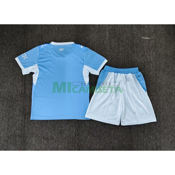 Camiseta Manchester City Primera Equipación 2026/2027 Azul/Blanco Niño Kit