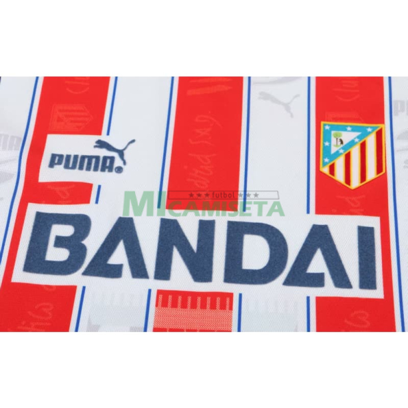 Camiseta Atletico de Madrid Segunda Equipación Retro 1996/1997 Rojo/Blanco Niño Kit
