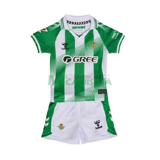 Camiseta Real Betis Primera Equipación 2026/2027 Verde/Blanco Niño Kit con Parche La Liga