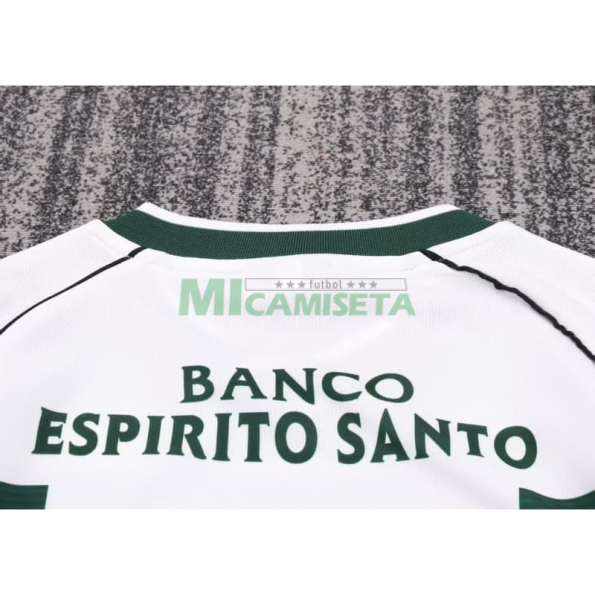 Camiseta Lisboa Primera Equipación Retro 2001/03 ML Blanco/Verde Niño Kit