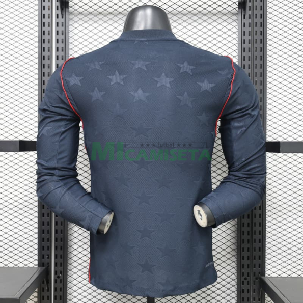 Camiseta EE.UU Segunda Equipación Mundial 2026 ML Negro Obsidiana (EDICIÓN JUGADOR)