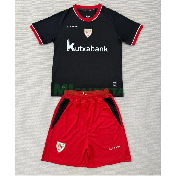 Camiseta Athletic de Bilbao Segunda Equipación 2026/2027 Negro Niño Kit