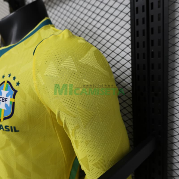 Camiseta Brasil Primera Equipación Mundial 2026 ML Amarillo (EDICIÓN JUGADOR)
