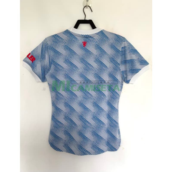 Camiseta Manchester United Segunda Equipación Retro 2021/2022 Azul (EDICIÓN JUGADOR)