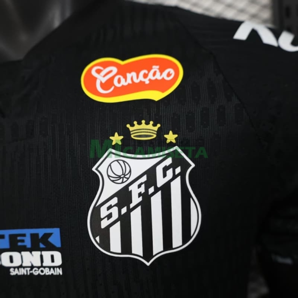 Camiseta Santos FC 2025/2026 Edición Especial Negro con Publicitario (EDICIÓN JUGADOR)