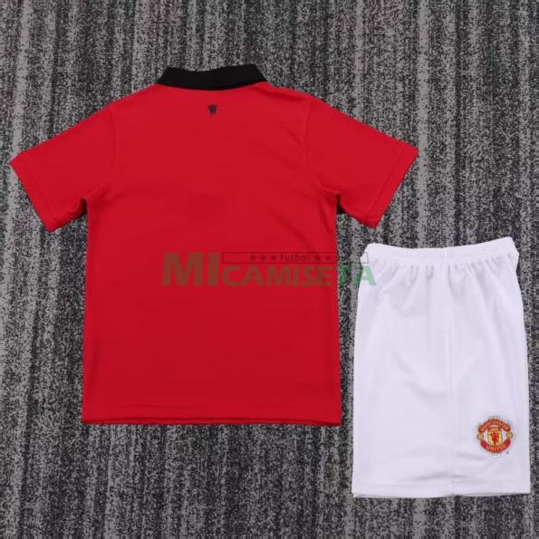 Camiseta Manchester United Primera Equipación Retro 2013/14 Rojo Niño Kit