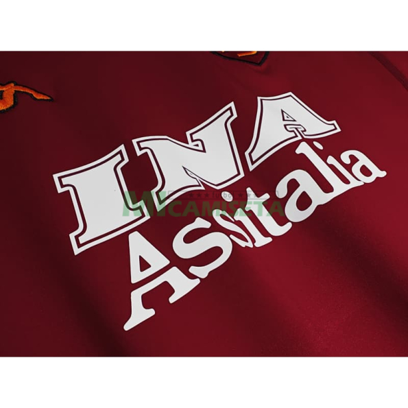 Camiseta AS Roma Primera Equipación Retro 2000/2001 ML Rojo