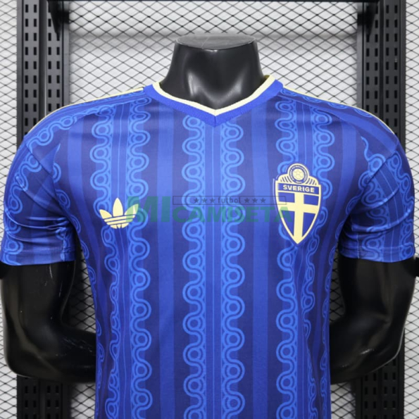 Camiseta Suecia Segunda Equipación Mundial 2026 Azul Oscuro (EDICIÓN JUGADOR)