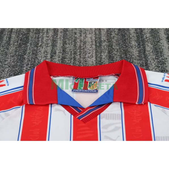 Camiseta Atletico de Madrid Segunda Equipación Retro 1996/1997 Rojo/Blanco Niño Kit