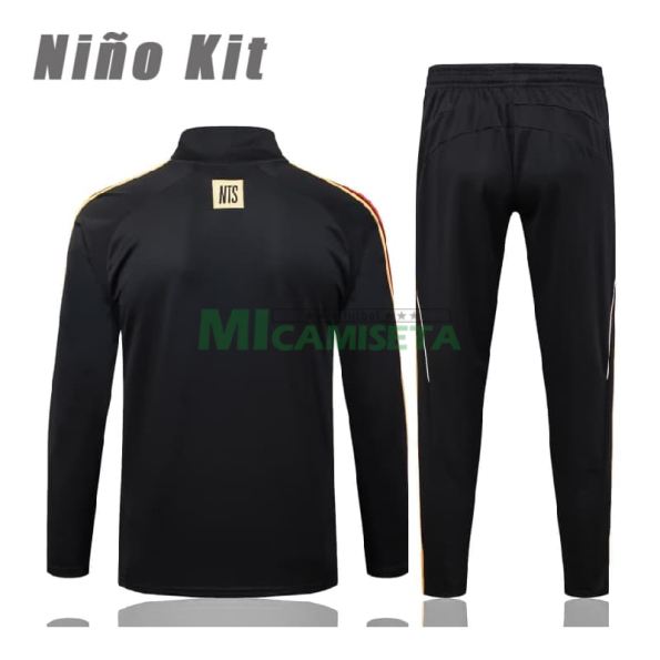 Sudadera De Entrenamiento Arsenal 2025/2026 Niño Kit Negro Versión Retro