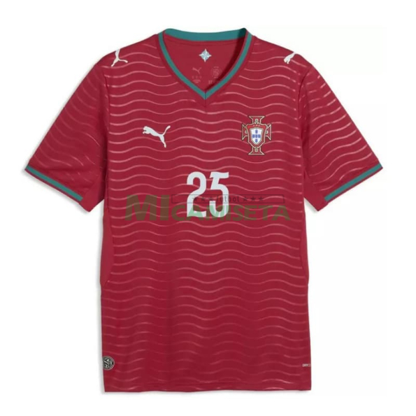 Camiseta N.Mendes 25 Portugal Primera Equipación 2026 Rojo