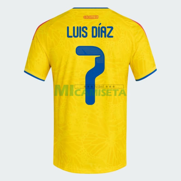 Camiseta Luis Días 7 Colombia Primera Equipación 2026 Amarillo