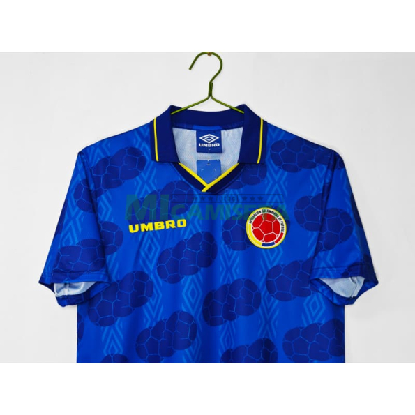 Camiseta Colombia Segunda Equipación Retro 1994 Azul