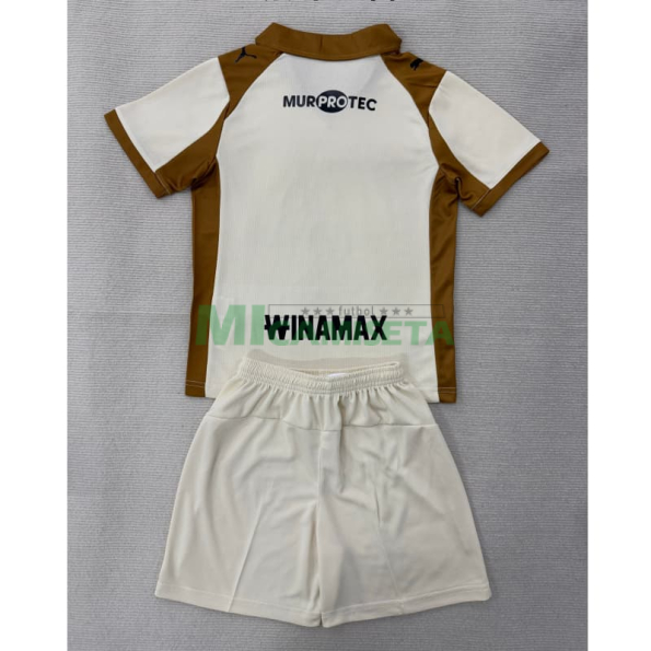 Camiseta RC Lens Tercera Equipación 2025/2026 Blanco/Marrón Niño Kit