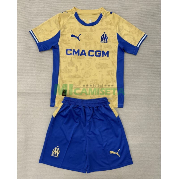 Camiseta Olympique Marsella Cuarta Equipación 2025/2026 Oro/Azul