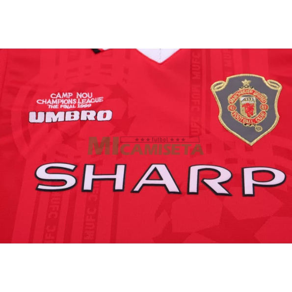 Camiseta Manchester United Primera Equipación Retro 1999/00 Rojo Niño Kit