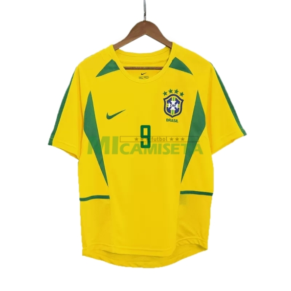 Camiseta RONALDO 9 Brasil Primera Equipación Retro 2002/03