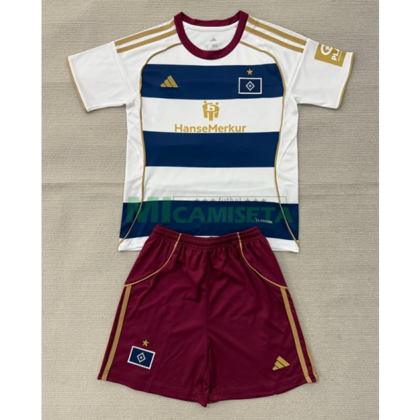 Camiseta Hamburger SV 2025/2026 Edición Especial Niño Kit Blanco/Azul Marino