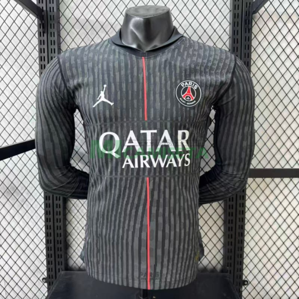 Camiseta PSG Cuarta Equipación 2025/2026 ML Negro (EDICIÓN JUGADOR)