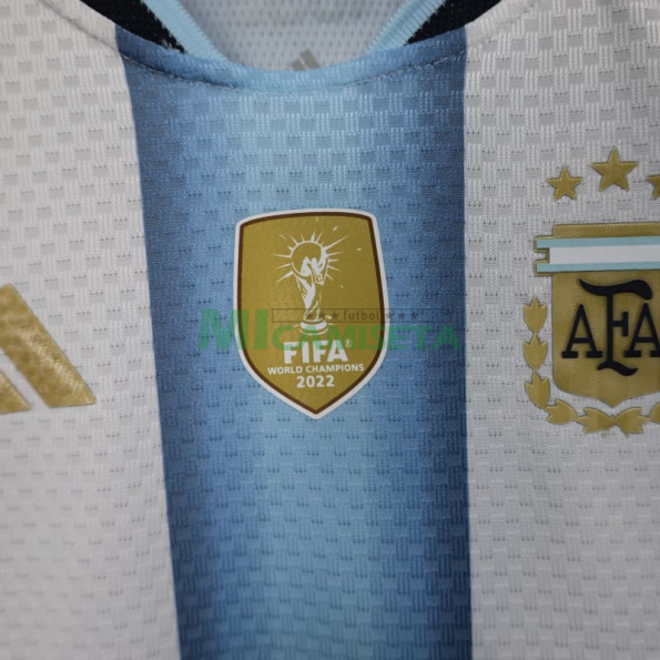 Camiseta Argentina Primera Equipación Mundial 2026 Azul/Blanco Mujer con FIFA2022 (EDICIÓN JUGADOR)