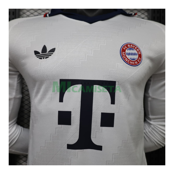 Camiseta Bayern Múnich Segunda Equipación 2026/2027 ML Blanco (EDICIÓN JUGADOR)