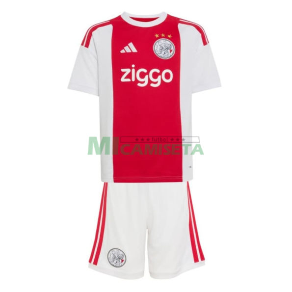 Camiseta Ajax Primera Equipación 2026/2027 Rojo/Blanco Niño Kit