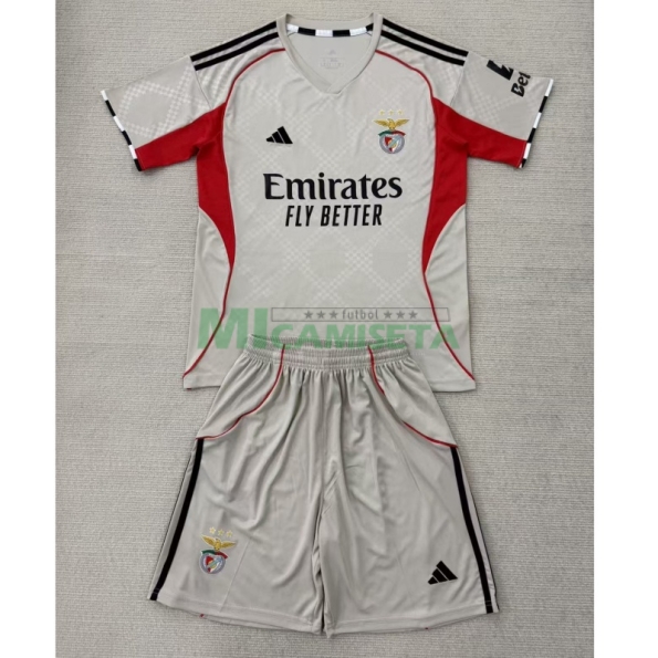 Camiseta Benfica Segunda Equipación 2025/2026 Gris