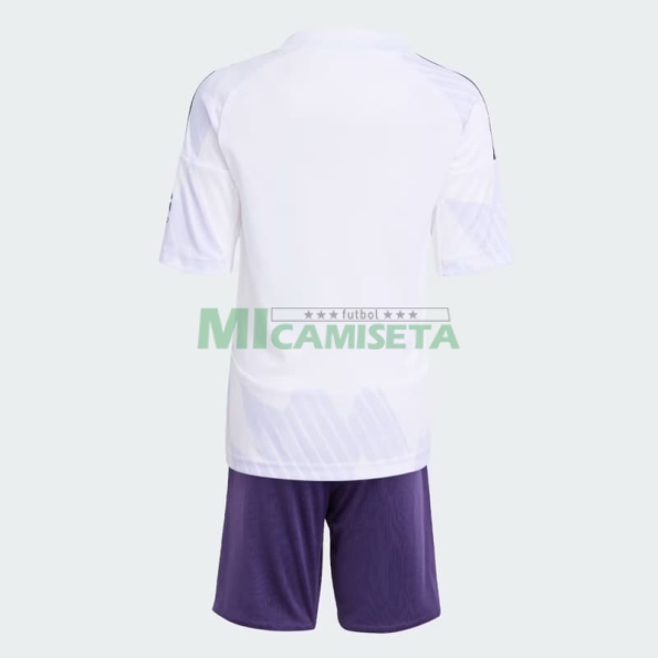 Camiseta Manchester United Segunda Equipación 2025/2026 Blanco Niño Kit