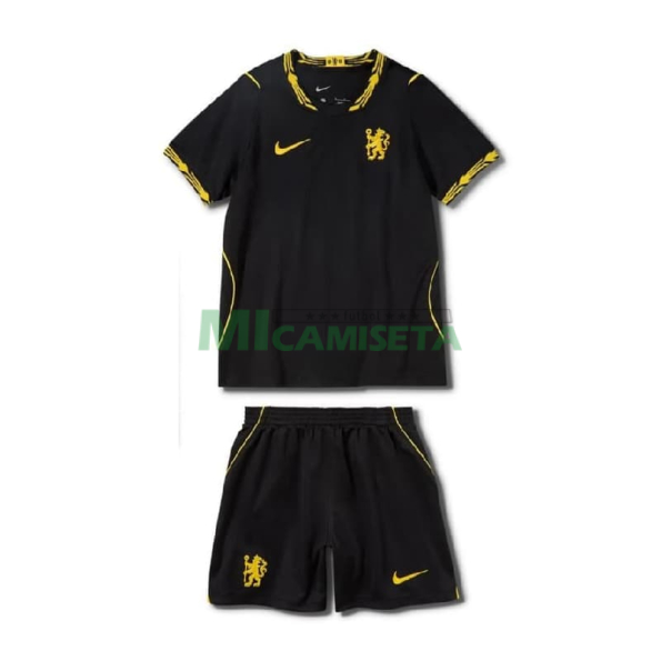 Camiseta Chelsea Segunda Equipación 2026/2027 Negro Niño Kit