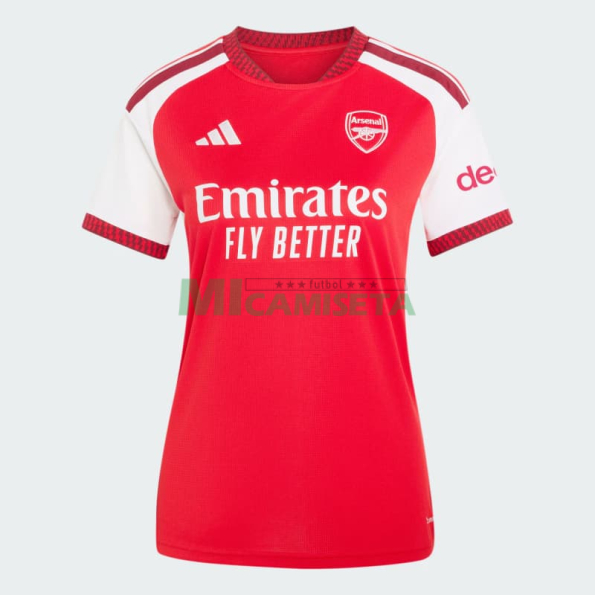 Camiseta Arsenal Primera Equipación 2026/2027 Rojo/Blanco Mujer