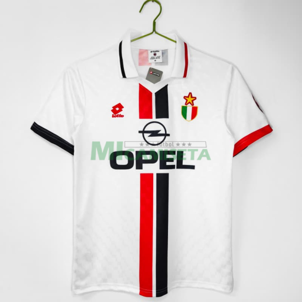 Camiseta AC Milan Segunda Equipación Retro 1996/97 Blanco