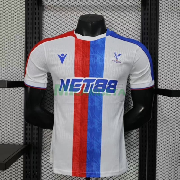 Camiseta Crystal Palace FC Segunda Equipación 2025/2026 Blanco/Azul/Rojo (EDICIÓN JUGADOR)