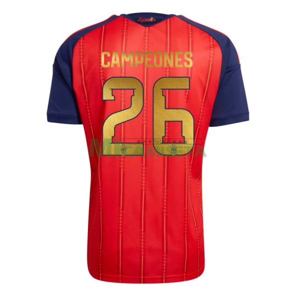 Camiseta España Primera Equipación Mundial 2026 Rojo/Azul Edición Campeones