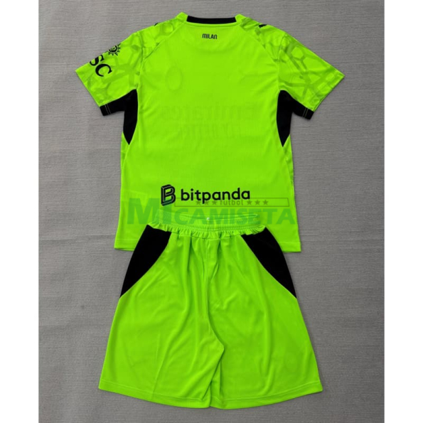 Camiseta de Portero AC Milan Tercera Equipación 2026/2027 Verde Niño Kit